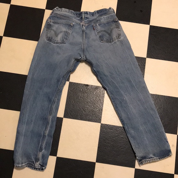 Levi’s Original 501 distressed red tag jeans 38X34 - Picture 2 of 12